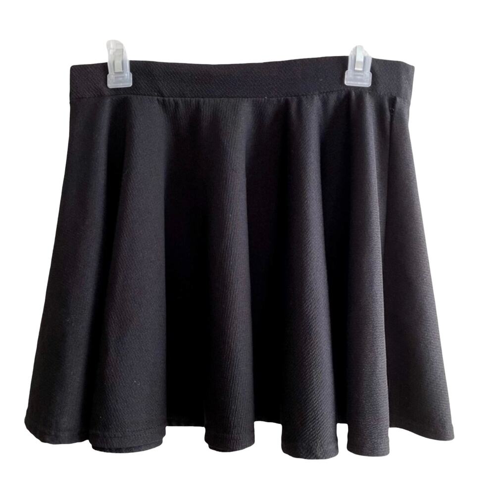 Y2K Kathy Black Flare Skater Skirt